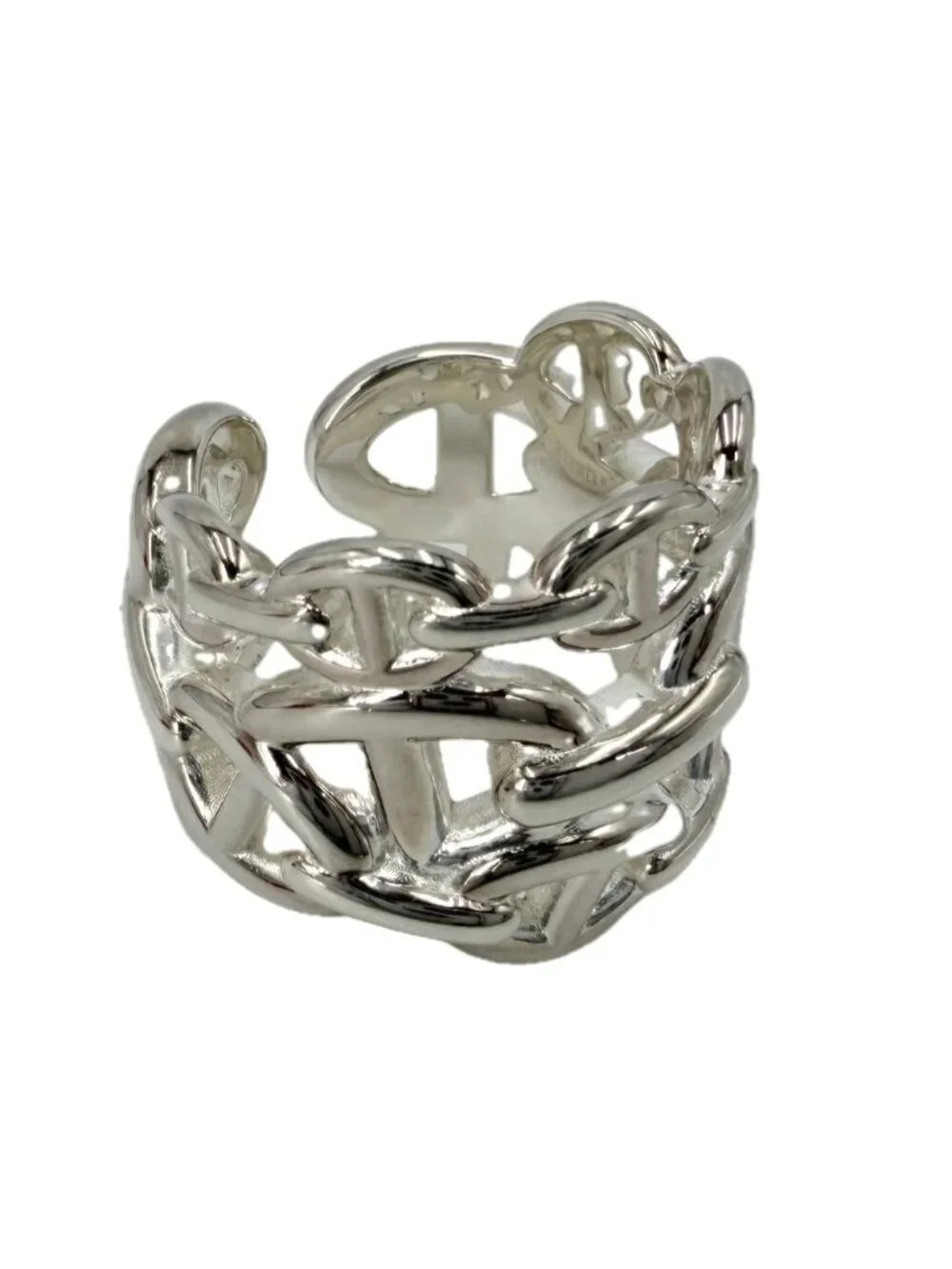 Hermes Big Ring Chaine D'ancre GM 54 925 Sterling Silver